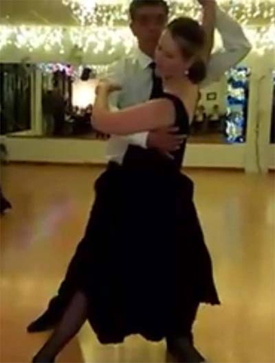Nancy Fields dancing waltz